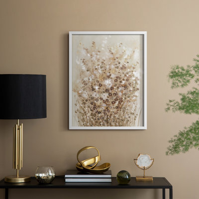 «Flourish II», reproduction encadrée - bois massif