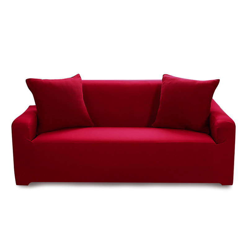 Housse pour canapé extensible 3 places, Rouge, H 45 po x l 72 po x P 30 po