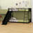 Metal Twin Over Twin Bunk Bed With Slide And Ladder-1091057371