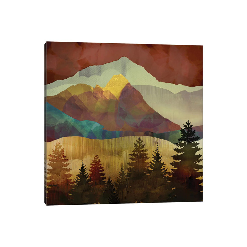 Arbres d'automne - impression, Blanc, Toile tendue, H 12 po x l 12 po x P 1,5 po