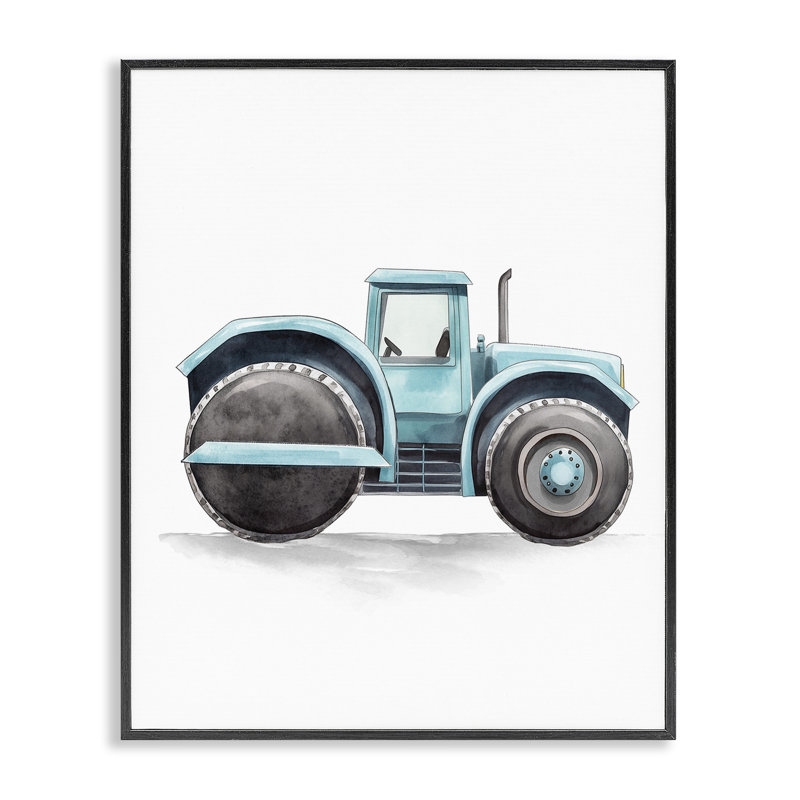 Giclée encadrée par un camion de travail, conception par Christine Simpson Art, H 20 po x l 16 po