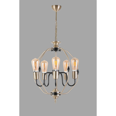 Lustre géométrique à 5 lumières Chou