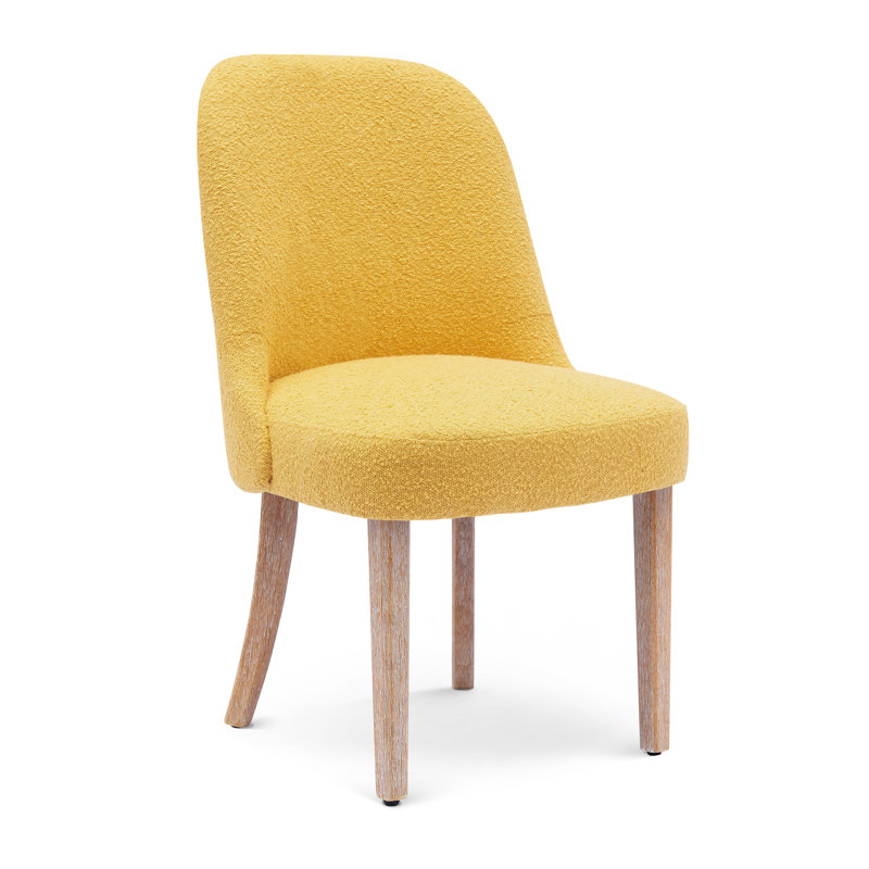 19.5'' H Upholstered Side Chair, Mustard, 1