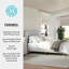 Lit plateforme tapissier avec tête de lit passepoilée Martha Stewart Britta-97967478-97967475
