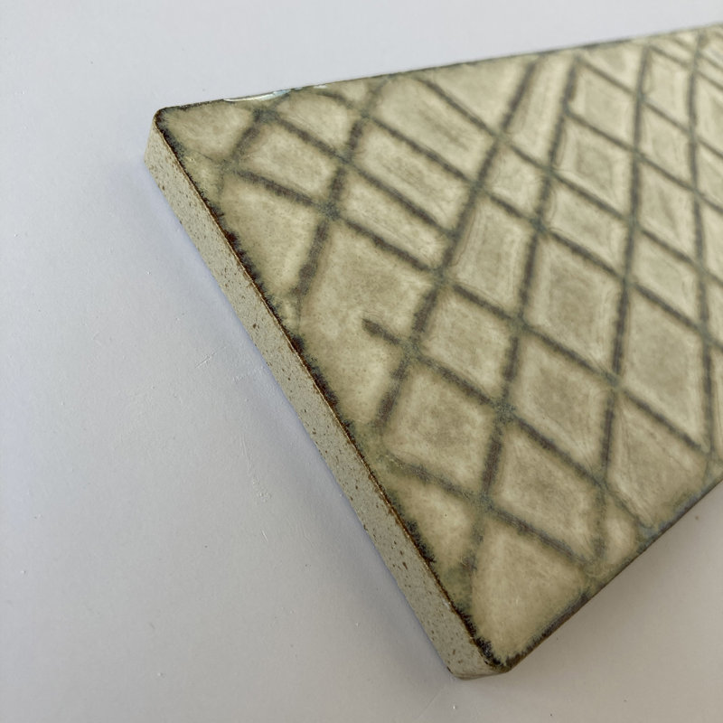 Erin Adams Textura 3" x 9" Ceramic Vintage Subway Tile, Whitewash