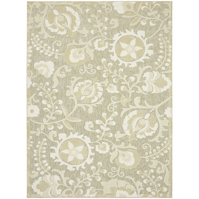 Nourison Aloha Ivory Sage Farmhouse Rug