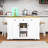 Cheryllynne 3-Piece Kitchen Island Set with Built-in Charging Station, Expandable Countertop and Two Bar Stools-1158647970