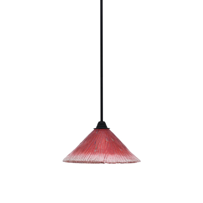 Luminaire suspendu Paramount, H 7 po x l 12 po, Rouge