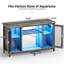 Support d'aquarium 55 à 75 gallons avec lumières DEL et armoire-727866707