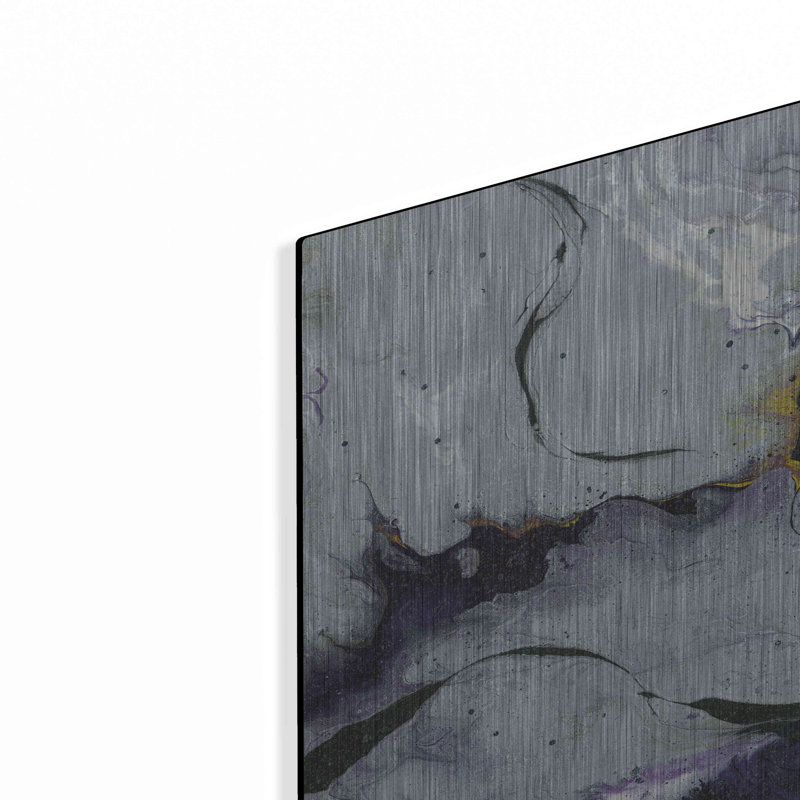 Ivy Bronx «Abstract in Purple IV» par Cindy Jacobs, art mural en métal, H 24 po x l 36 po