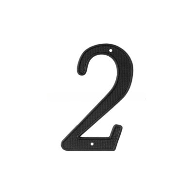 Deltana RNZ4-2 4" Numbers Zinc Die-Cast, Black