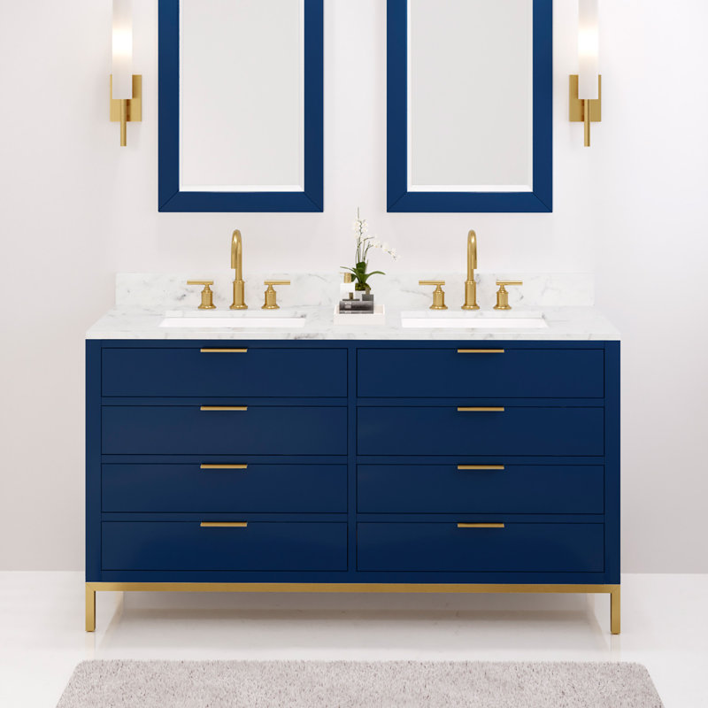 60'' W Double Vanity, 60", Monarch Blue