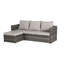 Ensemble de meubles de patio 3 pièces, canapé modulaire d'extérieur en L avec chaise simple et table basse pour la cour-1058456149