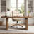 63" Fluted Executive Desk, Morden Workstation With Thickened Tabletop, Large Writing & Conference Table For Home Office Or Dining-520484811