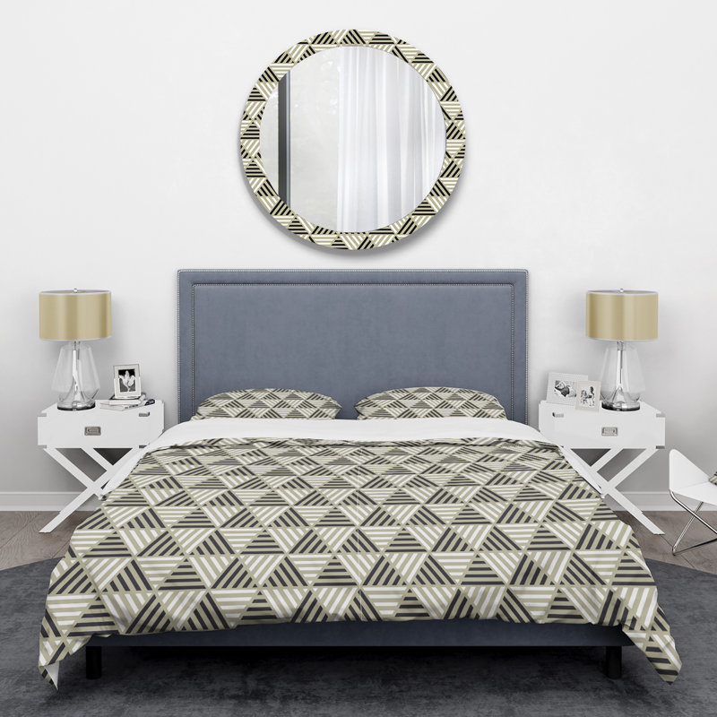 Retro Art Deco - Mid century bedding set - Modern Mid-century Bed cover set, King Duvet Cover + 2 Shams