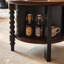 Table basse ronde en noyer de style français-653778532