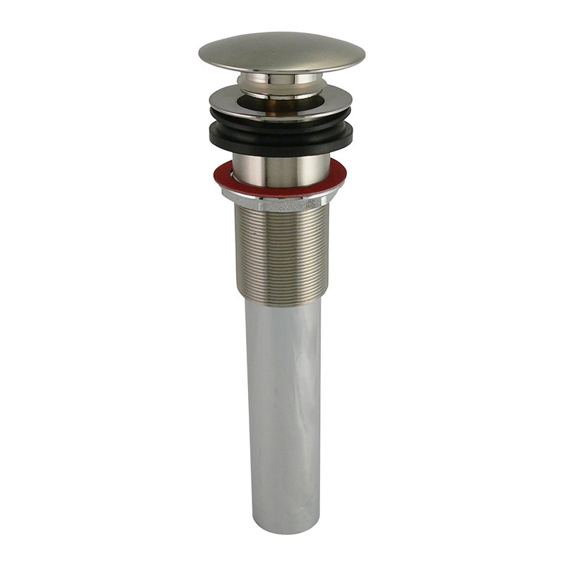 Vessel Pop-up Bathroom Sink Drain, Brushed Nickel