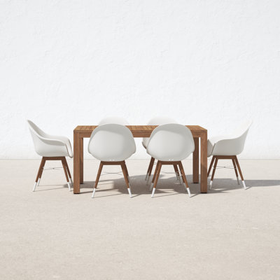 Shick 63" Teak Patio Dining Set