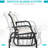 Cream White Backyard Glider Chair With Metal Frame And Breathable Mesh Fabric For Garden, Poolside, Balcony Poolside Structure Padding Backyard,