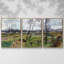 «Field at Gennevilliers, 1877», reproduction sur toile flottante 3 pièces-1946265962-1946265961