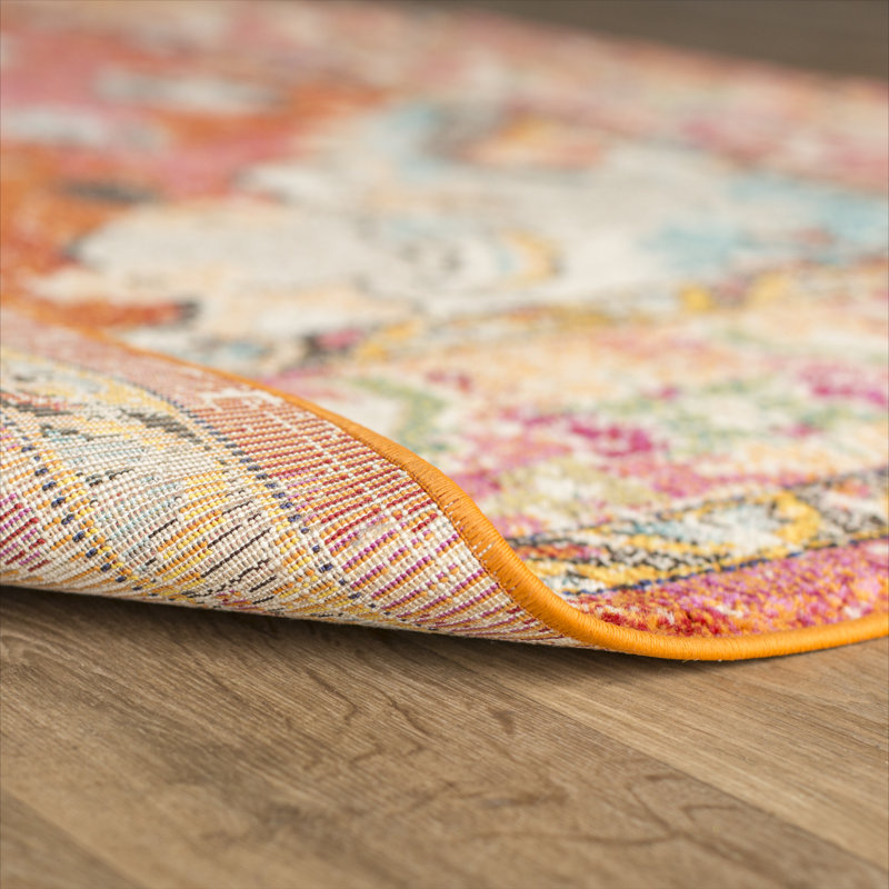 Almyra Oriental Area Rug, Rectangle 8' x 10', Orange
