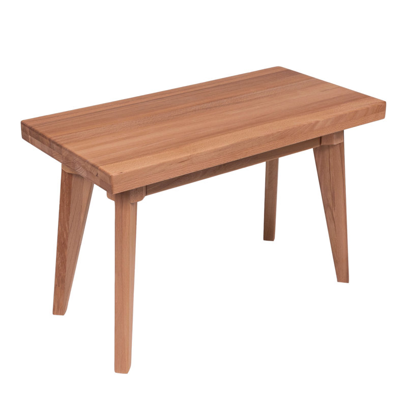 Rosalie wooden bench, 45cm H x 70cm W x 35cm D, Beech heartwood