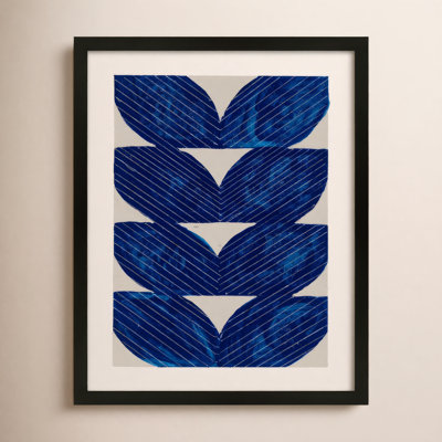 Blue Chevron "Navy Chevron" Painting
