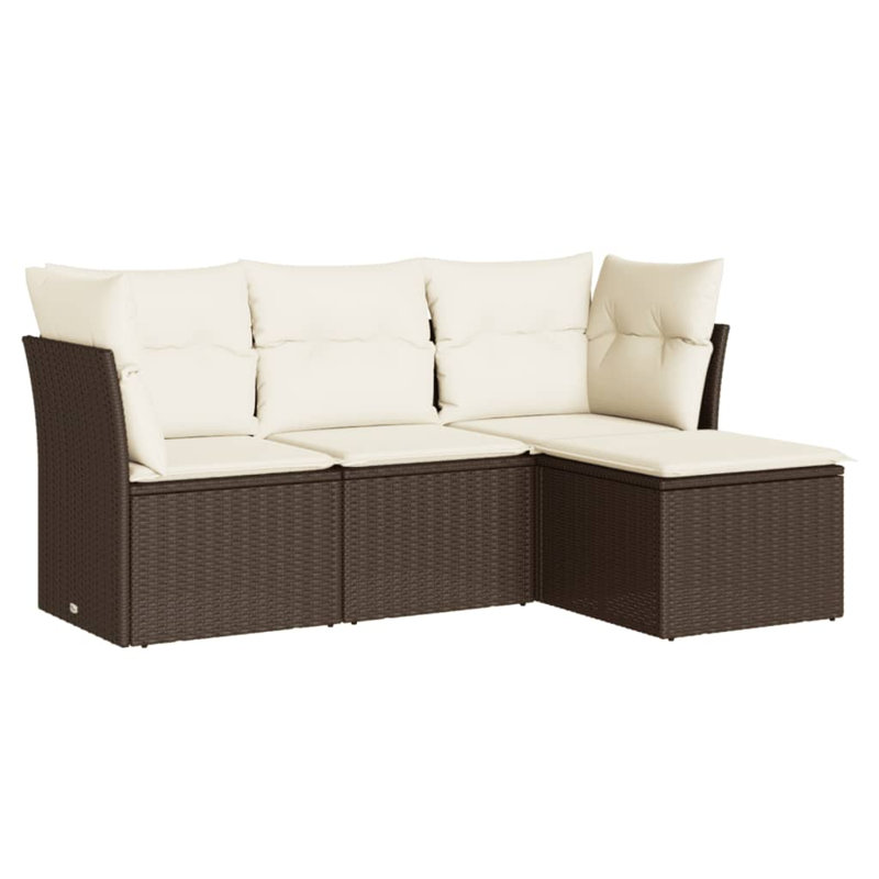 Ensemble de canapé de jardin modulaire en rotin PE Vidaxl