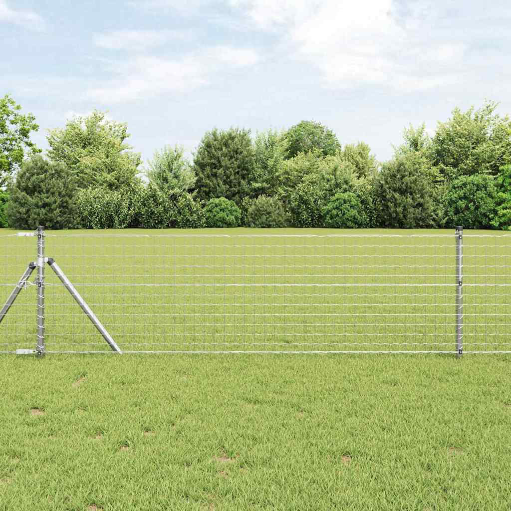 Vidaxl Fence Posts 2 Pcs Powder-Coated Steel