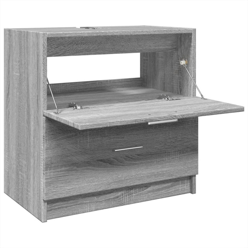 Britzel Under Sink Cabinet, Grey/Sonoma