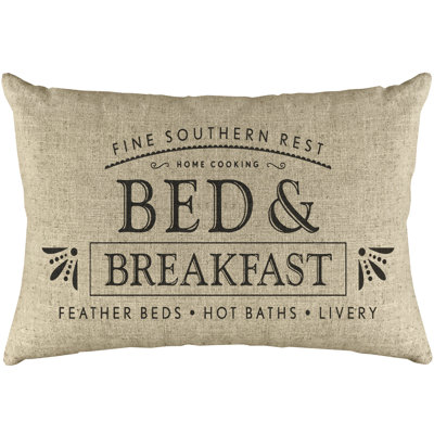  Bed and Breakfast Linen Lumbar Pillow
