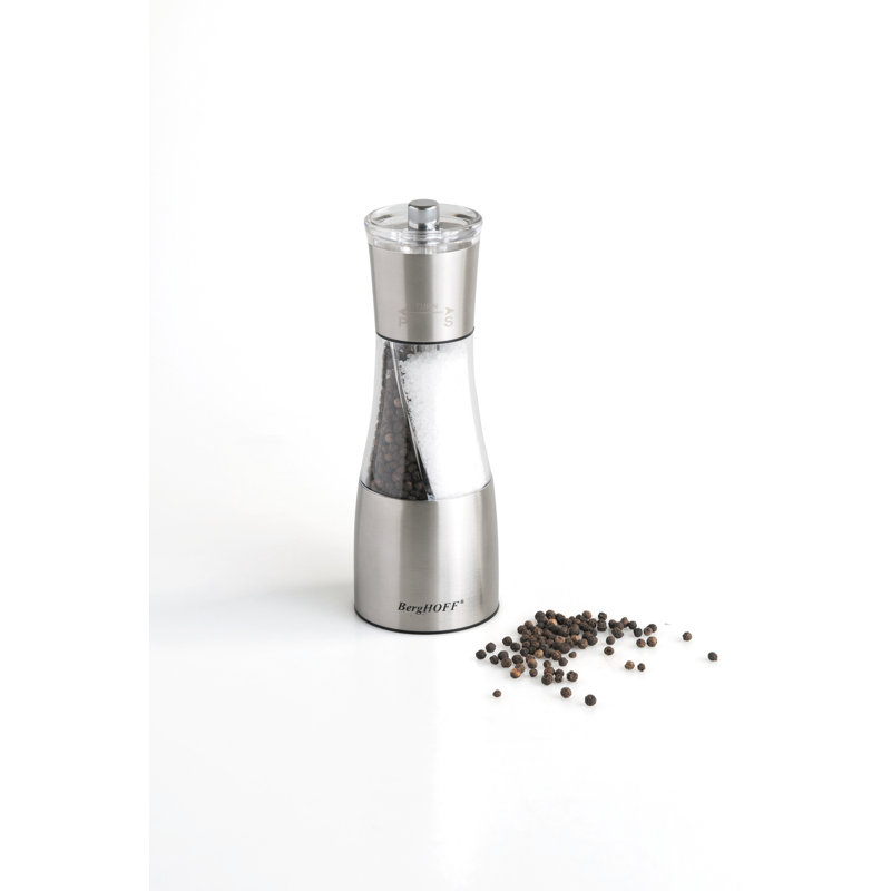 BergHOFF Duo Stainless Steel and Acrylic Salt & Pepper Mill