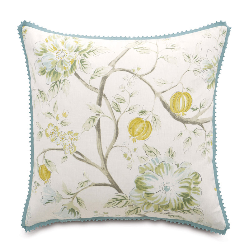 Housse et insert de coussin en coton Magnolia Mint with Gimp