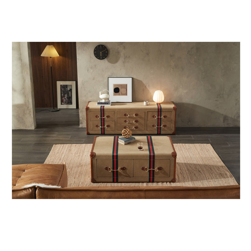 High luxury TV stand tea table combination