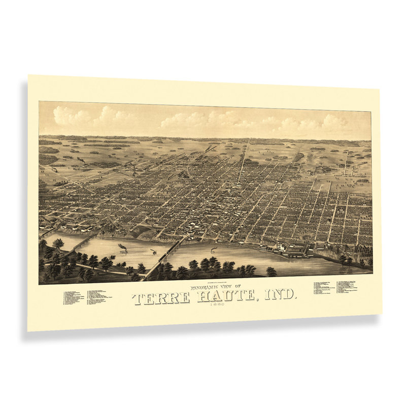 1880 Terre Haute Indiana, H 18 po x l 24 po