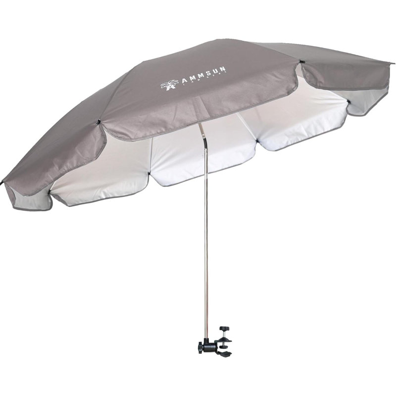 Parasol avec pince universelle et réglable, Gris