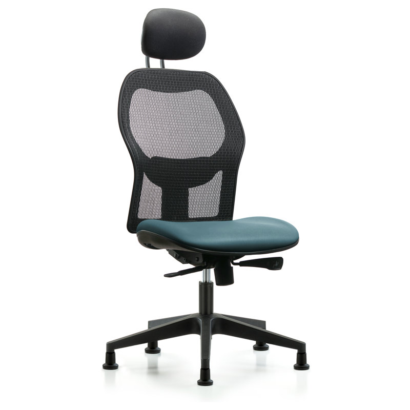 Brian Task Chair with Headrest, Glides, Storm