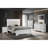 White Faux Leather Tufted Headboard 1Pc Queen Size Bed W LED Bedroom Furniture White Unique Texture FB Solid Wood-1491209219