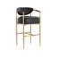 HELOISE Upholstered Stool with Metal Frame-602130929-602130930