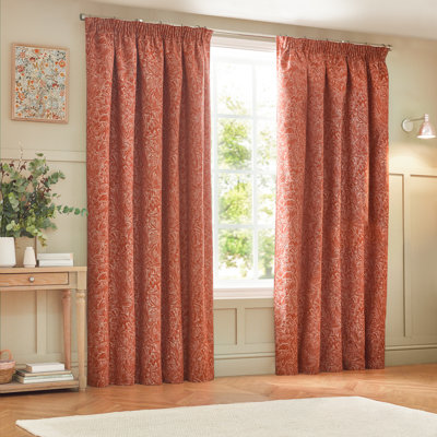 Amelianna Jacquard Pencil Pleat Curtains
