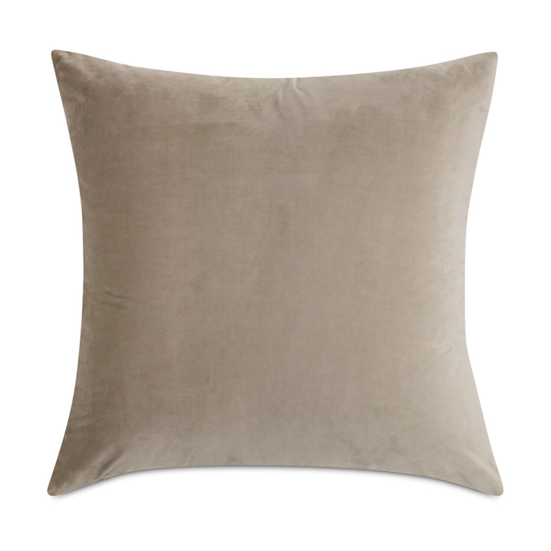Nova Quilted Velvet Sham, Euro , Fawn