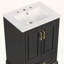 Meuble-lavabo de salle de bain avec lavabo, tiroir divisé et portes à fermeture en douceur pour les salles de bain modernes-380484033