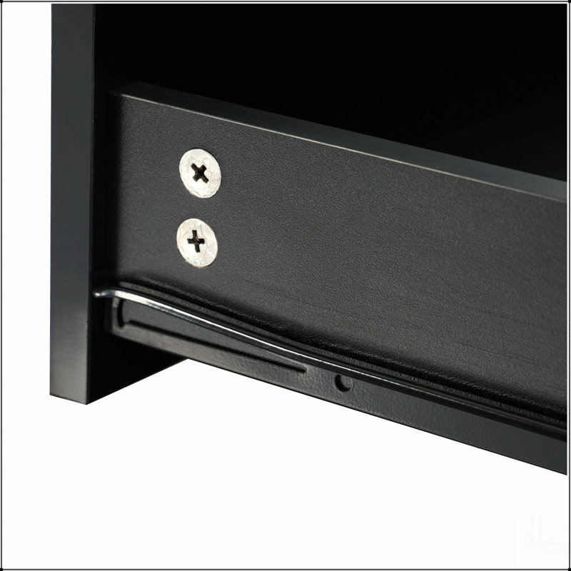 Multi-functional Square 360°Rotating Coffee Table with 2 Drawers, High Gloss 2-Tier Centre Table