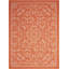 Tapis d'intérieur / extérieur orange à motif abstrait Bertran-1616911130