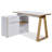 Hermie 55.12'' W L-Shaped Writing Desk with Cabinet
