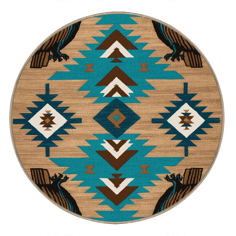  Tapis lavable chouette du sud-ouest, Rond 3 pi