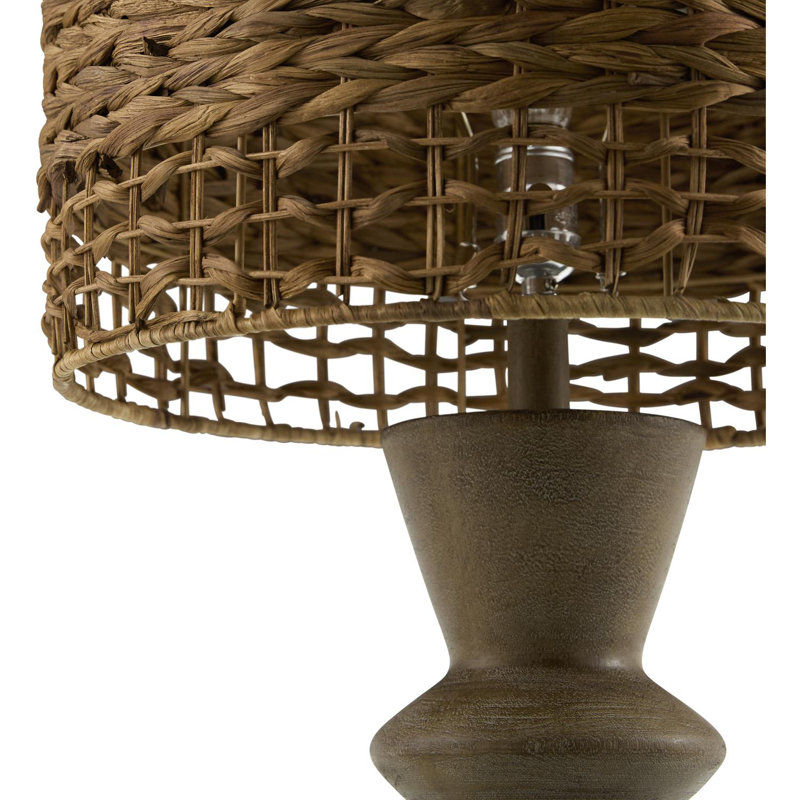 Ayrion Accent Table Lamp, Clear/Dark Brown, 30" H x 16" W x 16" D