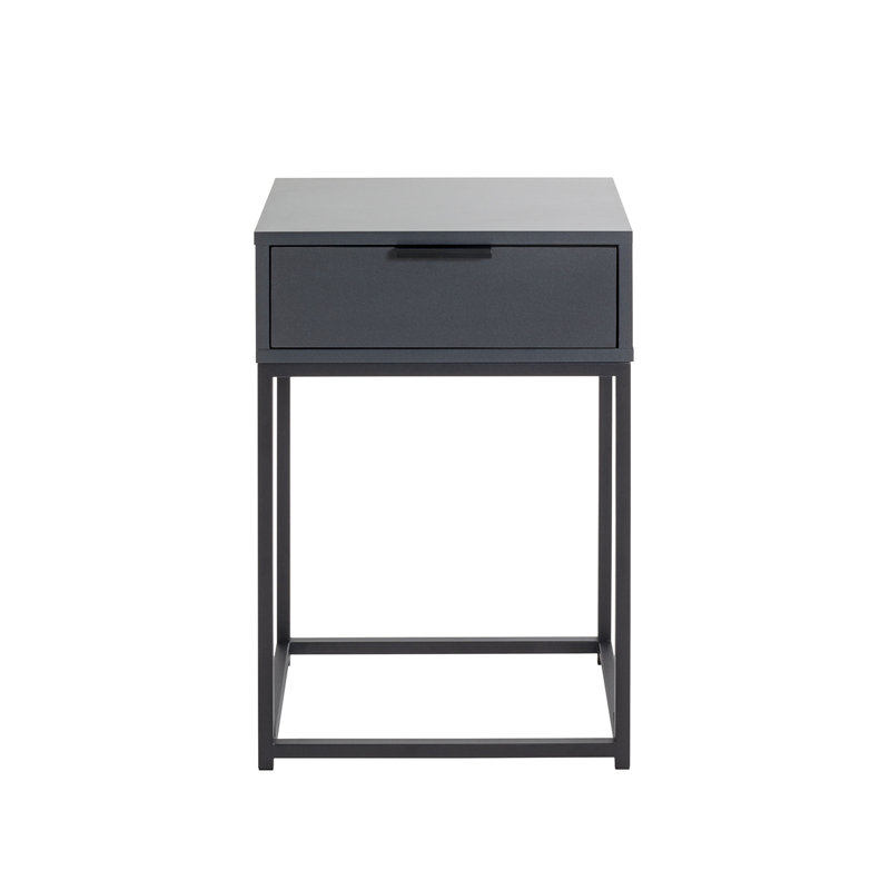 Console End Table with Storage, 60cm H x 40cm W x 28cm D, Anthracite