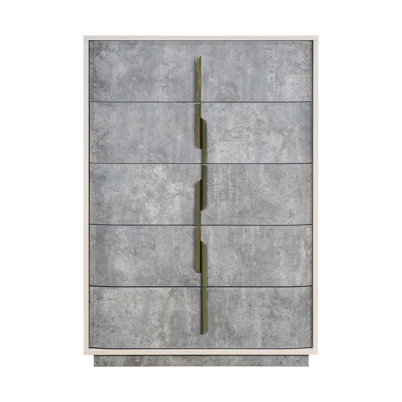 Pavira 5-Drawer Chest - Stone
