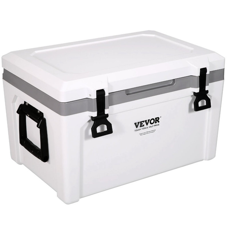 52QT Insulated Portable Hard Cooler - Holds 50 Cans, 6-Day Ice Retention with Heavy Duty Handle - Leak-Proof Ice Chest for Camping, Beach, Picnic & Outdoor Travel